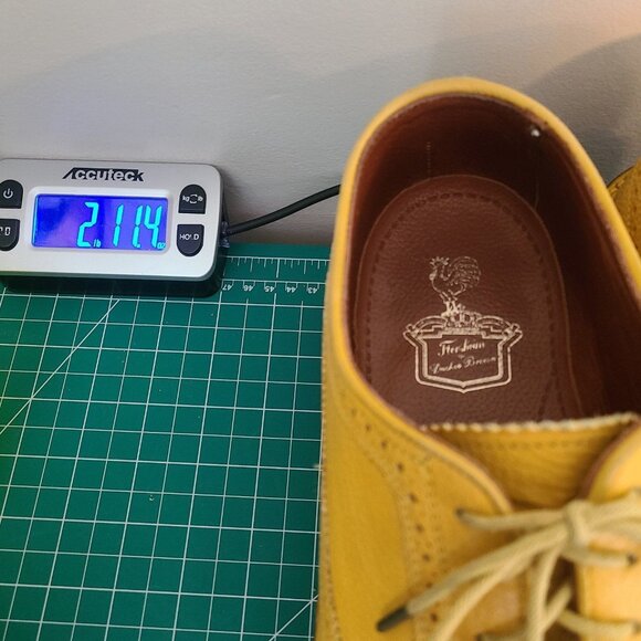 Florsheim Duckie Brown Leather Rockabilly Wingtip Oxford Yellow Retro10.5 D HTF - Picture 11 of 11